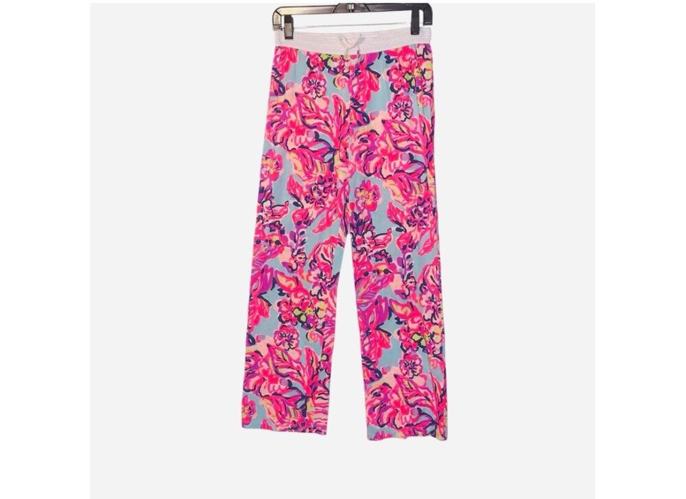Lilly Pulitzer Girls Little Beach Pant Serene Blue Big Escapade XL
